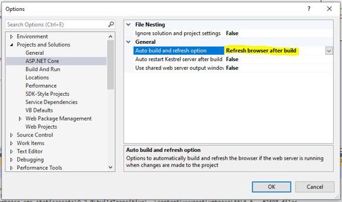 Auto build and refresh option